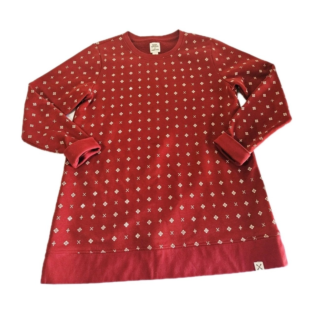 Blake Sheltonâ x Lands' End Collab Women's Red Crew Neck Sweatshirt Size M